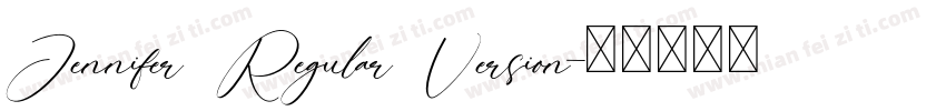 Jennifer Regular Version字体转换